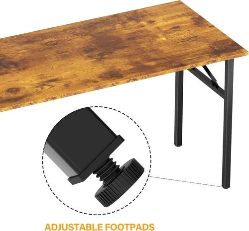 Vista 223 de DlandHome Escritorio plegable pequeño de 31.5 pulgadas, escritorio de computadora para oficina en casa, mesa plegable para espacios pequeños,