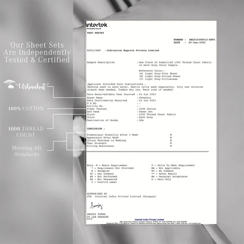 Vista 8 de URBANHUT Juego de sábanas de algodón egipcio de 1000 hilos tamaño completo, 4 piezas, suaves y transpirables, sábanas de hotel de lujo que se