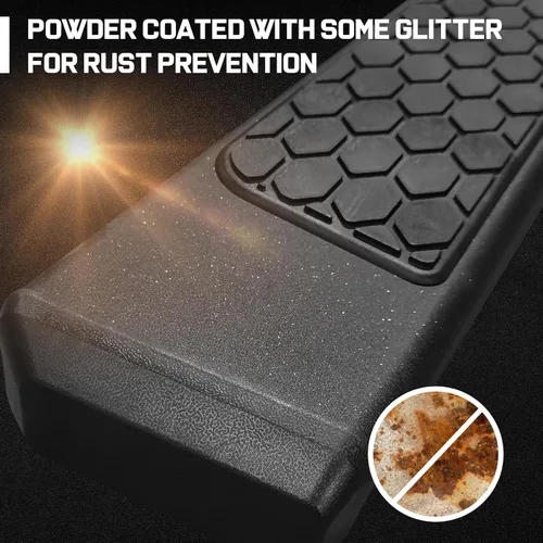 Vista 8 de COMNOVA Estribos Laterales Tablones de Estribo Compatibles con 2007-2018 Chevy Silverado/Sierra 1500 2500 3500 Crew Cab y 2019 1500LD 2500HD 3500HD