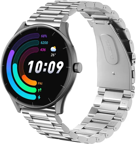 Vista 8 de Compatible con correas de reloj inteligente Mingtawn, correas de repuesto de metal de acero inoxidable Lamshaw compatibles con reloj inteligente