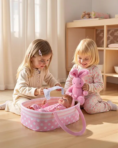 Vista 6 de JIZHI Juego de 8 piezas de ropa para muñeca Reborn con cuna para muñecas de 17-22 pulgadas, juego de ropa para bebé Reborn y accesorios para muñecas
