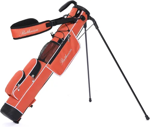 Vista 6 de Bolsa de golf ligera y fácil de transportar con correa acolchada, bolsa de golf duradera para hombres y mujeres