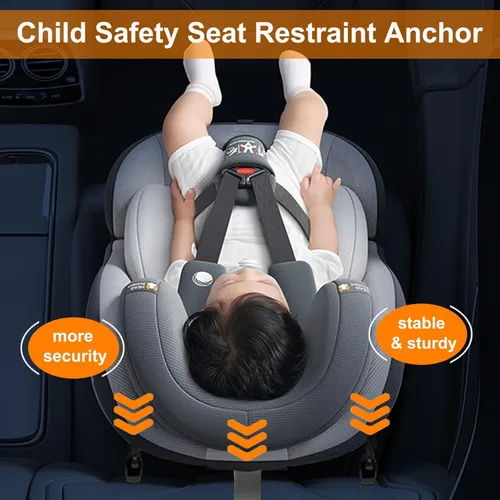 Vista 2 de Soporte de montaje ISOFIX para automóvil, soporte de montaje de asiento de seguridad para niños, soporte de montaje universal para pestillo