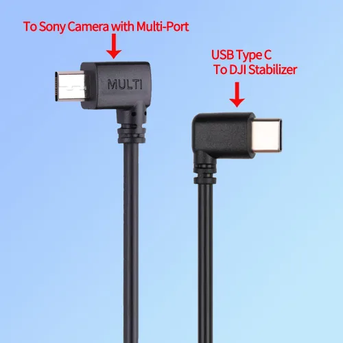 Vista 5 de Cable de control de múltiples cámaras RS USB-C a Multi, para DJI RS4 Pro RS4 RS3 Pro RS3 Mini RS3 RSC2 RS2 Gimbal estabilizador, para cámara Sony