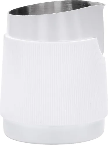 Vista 2 de Normcore Jarra de leche sin asa con pico redondo, jarra de vapor de expreso, jarra de espuma de leche de acero inoxidable 18/8, taza de barista