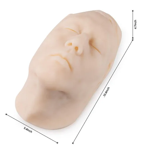 Vista 3 de Medarchitect Modelo de cabeza de maniquí de entrenamiento de inyección para enseñanza de microplástico, entrenamiento de práctica para estudiantes