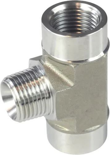 HFS (R) 304 acero inoxidable forjado tubería NPT Tee, 1/2 "NPT hembra x 1/2" NPT macho x 1/2" NPT hembra de 1/2 ", montaje de tubería del conector