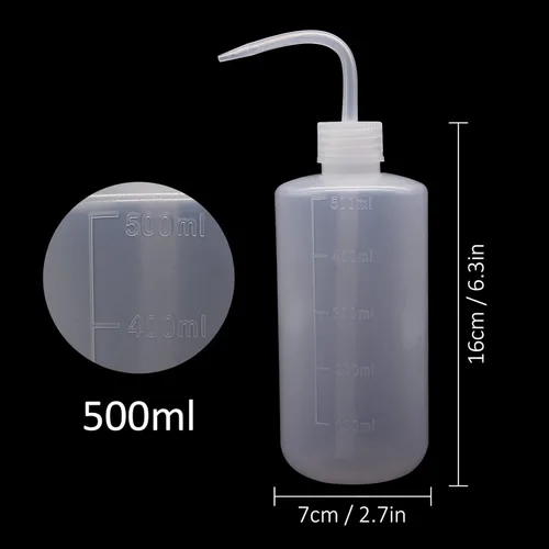 Vista 2 de Autdor Botella exprimible de 16.9 fl oz, 2 botellas de tatuaje de 16 onzas, botellas de plástico de seguridad para tatuajes de laboratorio