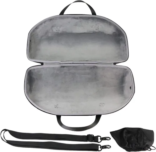 Vista 3 de co2CREA Funda de viaje rígida de repuesto para JBL Boombox 2 Boombox 3 Altavoz Bluetooth portátil impermeable (negro + funda gris interior)