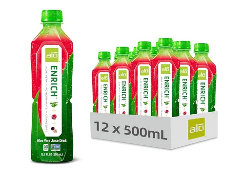 Vista 10 de ALO Bebida de jugo de aloe vera ALLURE - Mangostán + mango 16.9 onzas líquidas, paquete de 12 Bebida a base de plantas con pulpa de aloe real