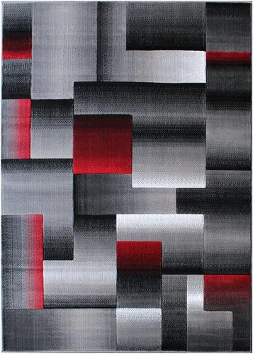 Vista 9 de Masada Rugs, Alfombra de Área Moderna Contemporánea, Azul Gris Negro (2 Pies X 3 Pies) Tapete