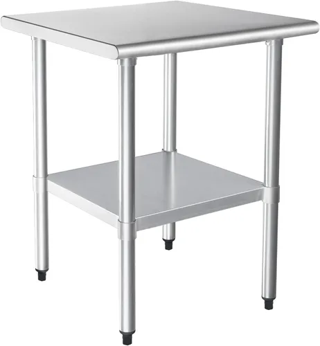 Vista 18 de HARDURA Mesa de trabajo de acero inoxidable comercial de 18 x 48 pulgadas, mesa de preparación de cocina y banco de trabajo comercial resistente