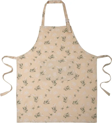 Delantales de cocina para mujer, delantal floral japonés vintage con correa ajustable para el cuello y bolsillo para hombres, jardinería, cocina,