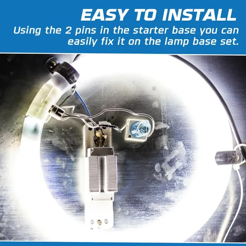 Vista 7 de OHLECTRIC Arrancador de lámpara fluorescente - Ofrece arranque sin parpadeo - Arranque de bombilla duradero - Cumplimiento FS-4 Rohs - Piezas