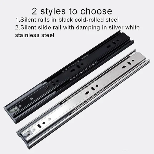 Vista 7 de Caminos de cajones de alta resistencia, caminos para cajones, correderas de cajones, correderas de cajones de extensión completa, montaje lateral