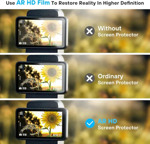 Vista 4 de Tomat Protector de pantalla AR para DJI Pocket 4/3, accesorios con kit de instalación de alineación automática, película protectora de pantalla