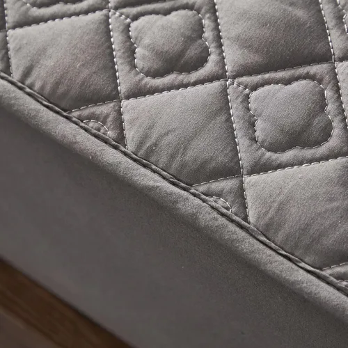 Vista 8 de Sábana bajera gris tamaño King, sábana bajera de bolsillo profundo, cálida para invierno, transpirable, antideslizante, perfecta para el cuidado