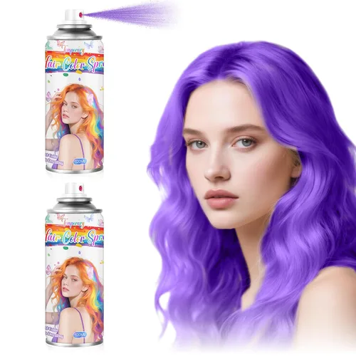 Vista 9 de Spray de color rojo temporal para el cabello para mujeres, tinte