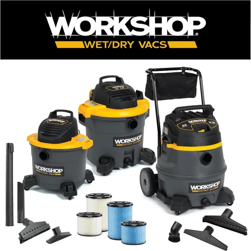 Vista 8 de WORKSHOP Aspiradora para líquidos y polvo con cepillo para polvo de 1-1/4 pulgadas