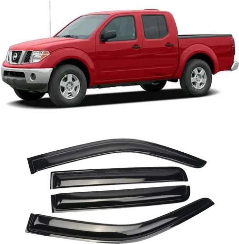 Vista 11 de Protector de lluvia Deflector de viento para montaje exterior, viseras de ventana con cinta compatible con Ford F-250 1999-2016 Super Duty