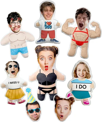 Vista 9 de Almohadas personalizadas para retratos de mascotas con fotos, almohada de perro 3D dibujada a mano, almohada personalizada de cara de gato