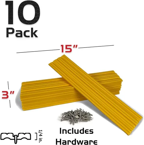 Vista 2 de Caliber Marine 23013 - Litera para remolque, 3 x 15 pulgadas, paquete de 10 unidades, color amarillo