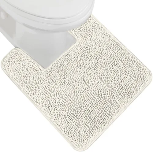 Vista 52 de Gorilla Grip - Tapete de baño de felpilla gruesa, suave y absorbente, secado rápido, de microfibra, con reverso de caucho, para piso de ducha, Negro