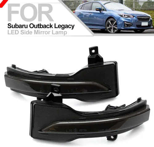 Vista 2 de nsautolighting 2 unids LED secuencial espejo lateral luces intermitentes para Subaru Outback Legacy Impreza Crosstrek Ascent Forester lente ahumada