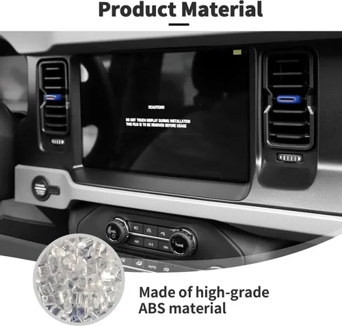 Vista 7 de JWWY para Bronco Consola Central Dispositivo de Ajuste de Ventilación de Aire Acondicionado Cubierta Decorativa Trim Compatible con Accesorios Azul