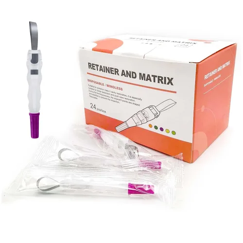 Vista 8 de Bandas de matriz dental, 24 piezas/caja de restauración de metal Matrix-Profecto con retenedor ajustable de 180°, matriz de rollo tipo matriz Verde