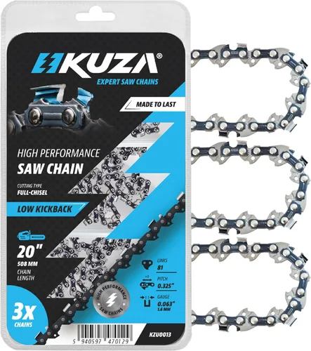 Vista 23 de Cadena de motosierra premium de 8 pulgadas, paso LP de 3/8", calibre .043", 33 eslabones de transmisión, compatible con Ryobi P4361, P5452