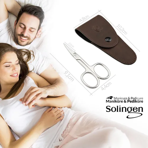 Vista 4 de marQus - Tijeras de uñas rectas fabricadas en Solingen, Alemania, incl. estuche para corte preciso de uñas, adecuadas como tijeras para uñas