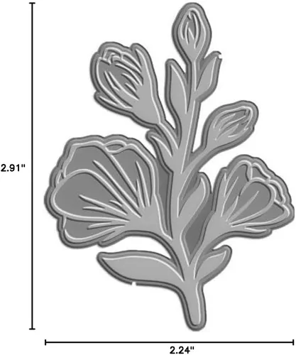 Brote de flores en caliente placas de papel Scrapbooking para fabricación de papel, marcos de grabación en relieve, tarjetas artesanales, no