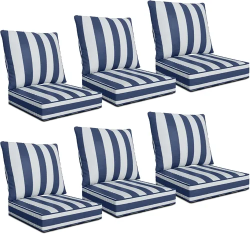 Vista 52 de Cojines de Asiento Profundo para Exteriores de 22" x 22" x 6" - Impermeables y Resistentes a la Decoloración, Cojines de Reemplazo para Muebles