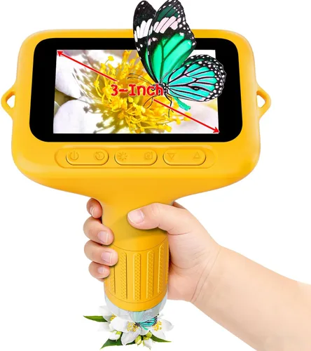 Vista 9 de SKYBASIC Microscopio Digital para Niños, Pantalla de 2" Microscopio de Mano 1000X HD de Bolsillo Microscopios Portátiles con Cámara, Regalos