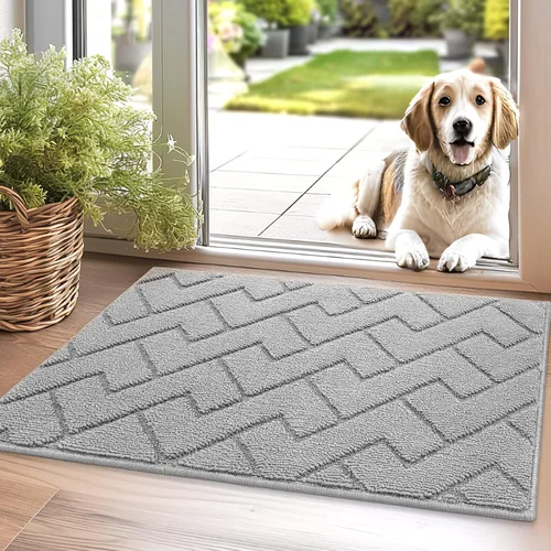Vista 31 de hicorfe Tapete para puerta delantera para entrada exterior, 20 x 31.5 pulgadas, absorbente, resistente a la suciedad, tapetes de bienvenida