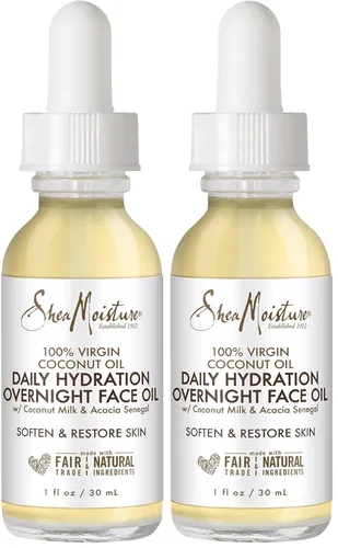 Vista 8 de SheaMoisture - Aceite facial para todo tipo de piel, 100% aceite de coco virgen para hidratación diaria, 1 onza