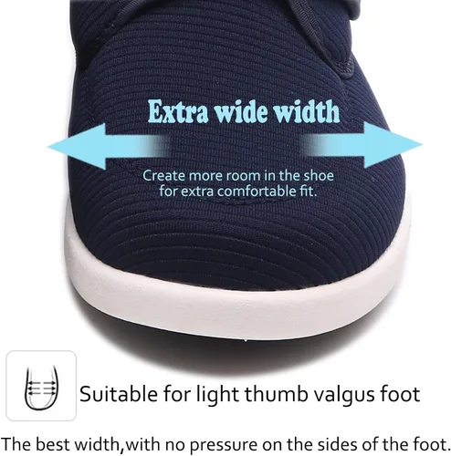 Vista 2 de Mei Macleod - Zapatillas de senderismo para mujer, anchas, con espuma viscoelástica, con cojín de aire, informales, para fascitis plantar