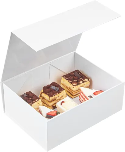 Vista 29 de Restaurantware Cajas de regalo magnéticas de 5 x 4 x 2.4 pulgadas, 10 cajas de regalo plegables resistentes – para propuestas de padrino y dama