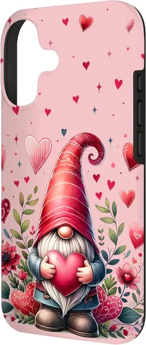 Vista 2 de Valentines Day Gnomes Cute Hearts Love Floral Gnome Case for iPhone 17