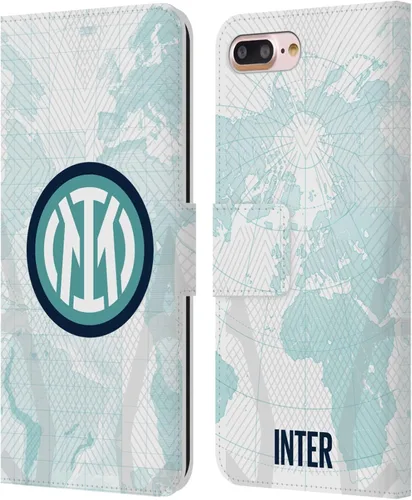 Vista 36 de Head Case Designs Officially Licensed Inter Milan Away 2025/26 Crest Kit Leather Wallet Case Compatible with Apple iPhone 7 Plus/iPhone 8 Plus