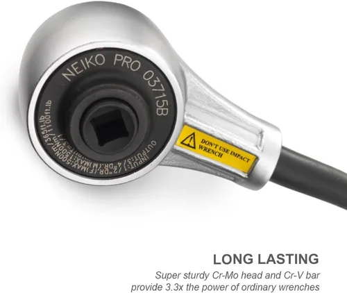 Vista 6 de NEIKO PRO 03715B Llave dinamométrica de accionamiento de 1/2 pulgada, llave multiplicadora de torque resistente de 1100 libras-pie, Cr-Mo