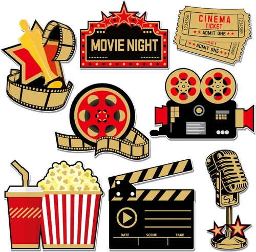 Vista 27 de Vuzvuv 48 piezas de recortes de papel de discos de los años 70, 80 y 90 con 100 puntos de pegamento, recortes de discos para decorar tablones