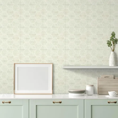 Vista 19 de Elffloor Azulejos de vinilo impermeables para despegar y pegar, autoadhesivos, fáciles de instalar, 11.8 x 11.8 pulgadas, patrón de línea para baño
