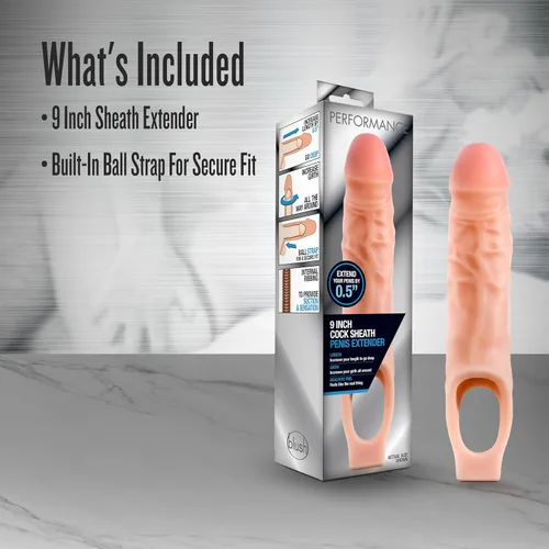 Vista 7 de Blush Novelties, Performance - Extensor de vaina de pene ultra suave X5 Plus de 9 pulgadas – Extiende tu pene de 0.5 pulgadas – Grosor hasta 1.5