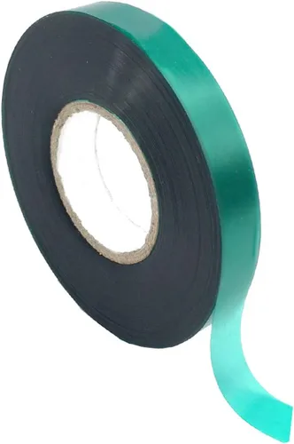 1 rollo de cinta de amarre elástica de 150 pies de 0.5 pulgadas, cinta gruesa para plantas, estaca de vinilo verde jardín para uso en interiores y