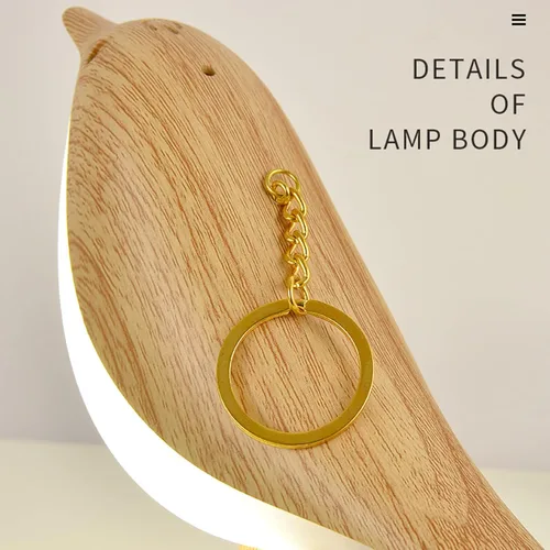 Vista 6 de Lámpara de mesa con control táctil de mesita de noche, lámparas de aroma, con forma de pájaro, con puerto de carga USB, 3 vías, regulable, luz