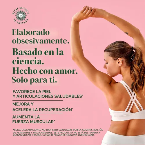 Vista 3 de Vital Source Nutrition - FleXi - Paquetes de Stick de Creatina y Colágeno - 5g de Monohidrato de Creatina Creapure + 1g de Colágeno MoriKol - Apoya