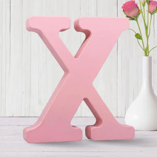 Vista 24 de AOCEAN Letras de madera rosa de 6 pulgadas sin terminar, letras de madera para pared MAGA, letras decorativas de pie en rodajas, tablero de letreros