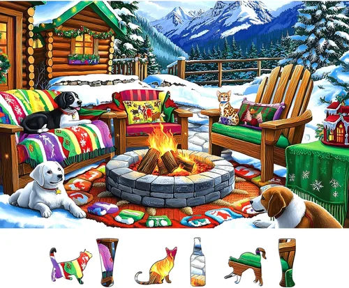 Vista 14 de Blueforest Magic Eye Rompecabezas 3D de 1000 Piezas para Adultos - Desafío de Autoestereoscopia Cueva del Amanecer, No Se Necesitan Gafas